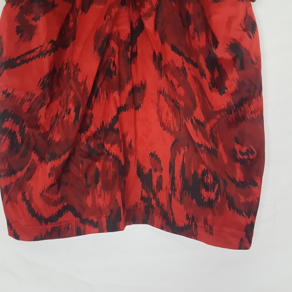 XOXO Mini Leopard Print Skirt SZ S Red Black - Picture 2 of 7